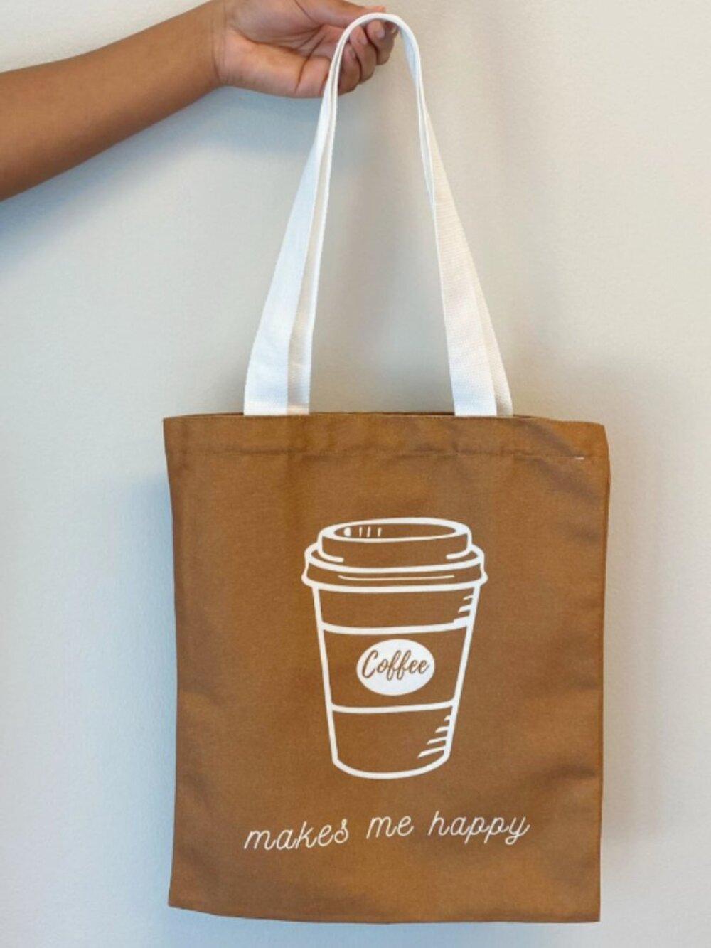 Coffee Makes Me Happy Tote Bag, NWT